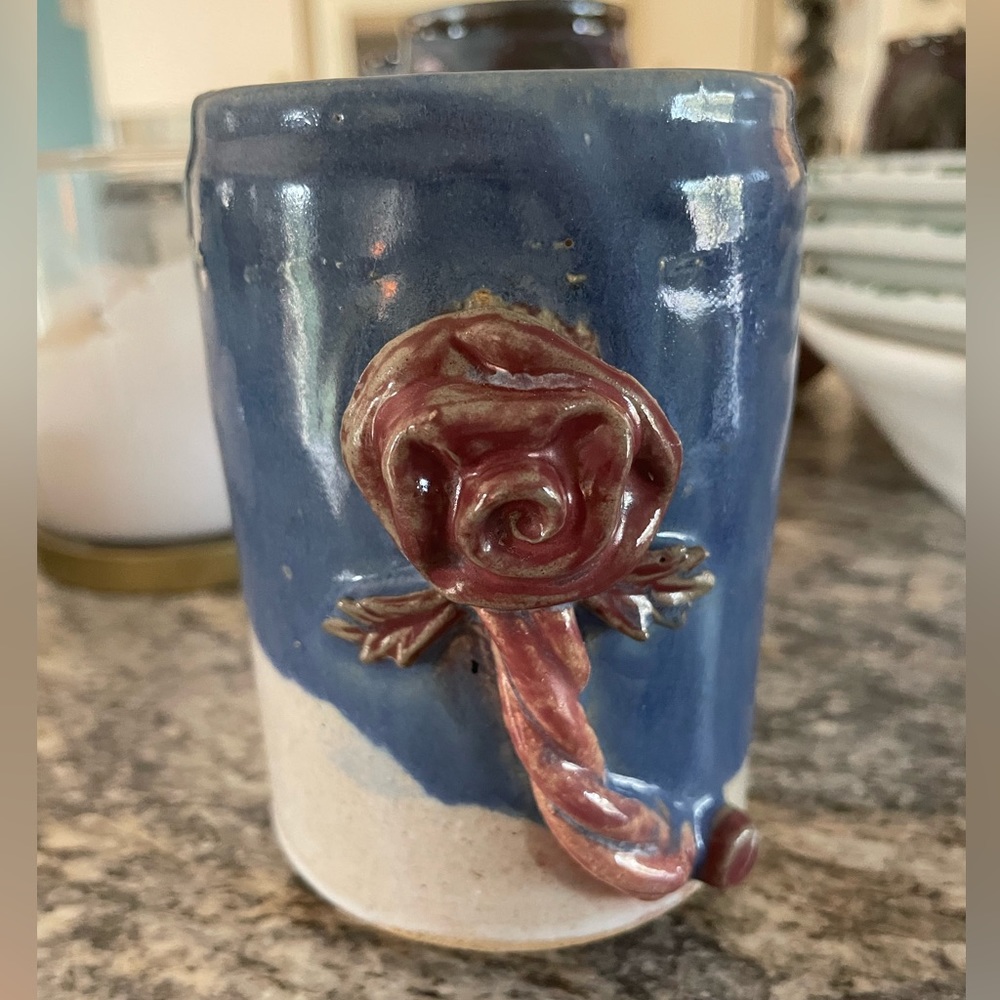 2 Studio Art vases Beautiful rose. No chips or cracks